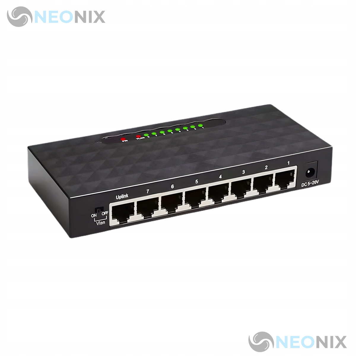 SWITCH 8-PORT LAN RJ45 SPLITTER ETHERNET SWITCH GIGABIT 1000MB/s Manufacturer NeoNix