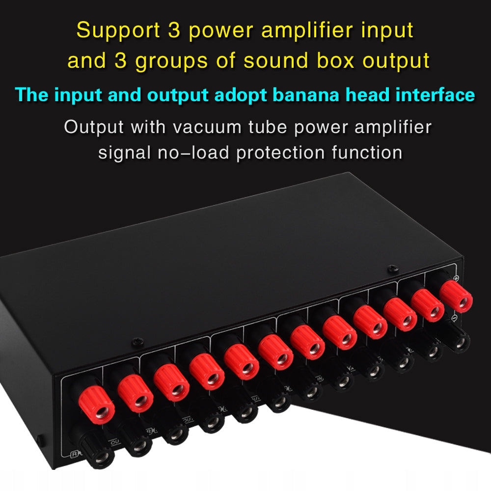 SWITCH AMPLIFIERS AND LOUDSPEAKERS 3 INPUTS 3 OUTPUTS Brand no brand
