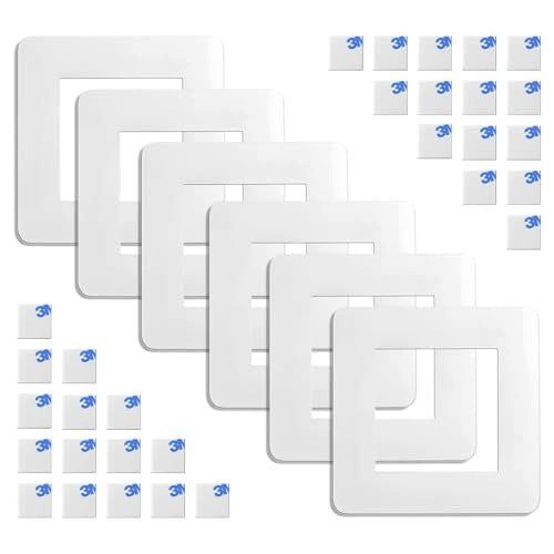SWITCH COVERS ACRYLIC LIGHTS WHITE DECORATIVE 6 PCS. acrylic Brand no brand