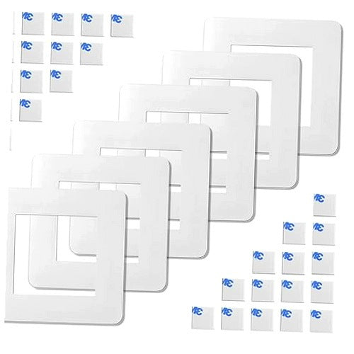 SWITCH COVERS ACRYLIC LIGHTS WHITE DECORATIVE 6 PCS. acrylic