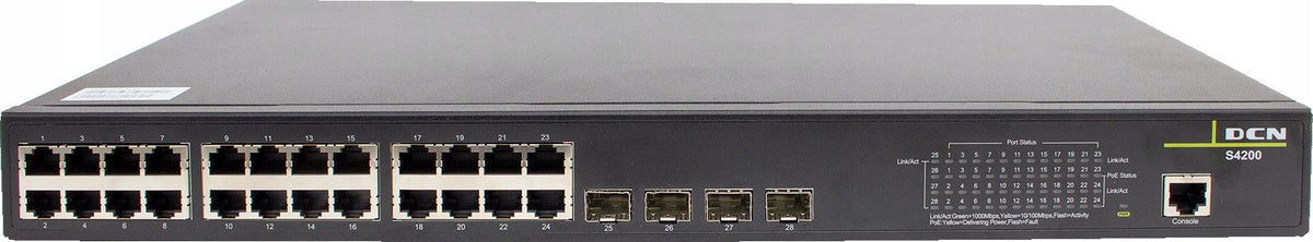 SWITCH DCN S4200-28P-PL-SI-R2 L2 24xPoE+/4xSFP (200W) Packaging status original