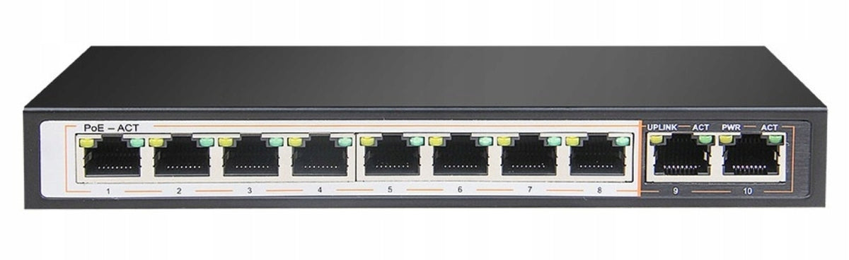 SWITCH INTERNEC SPE128E 10 PORTS 2FE + 8 PoE