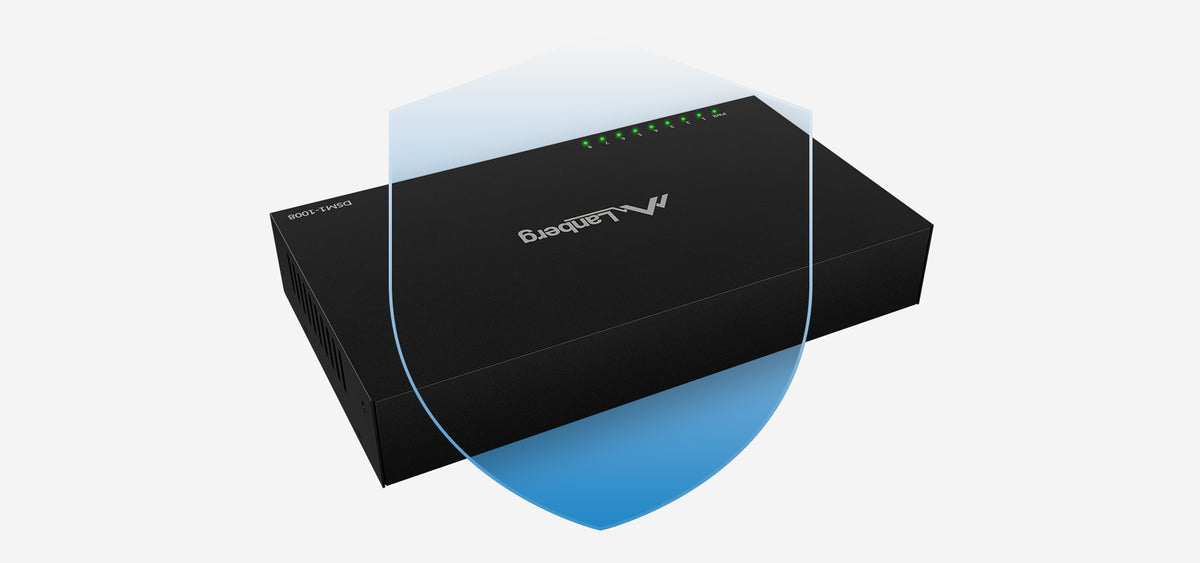 SWITCH LANBERG 8X1GB/S UNMANAGED GIGABIT ETHERNET 12V METAL HOUSING Packaging status original