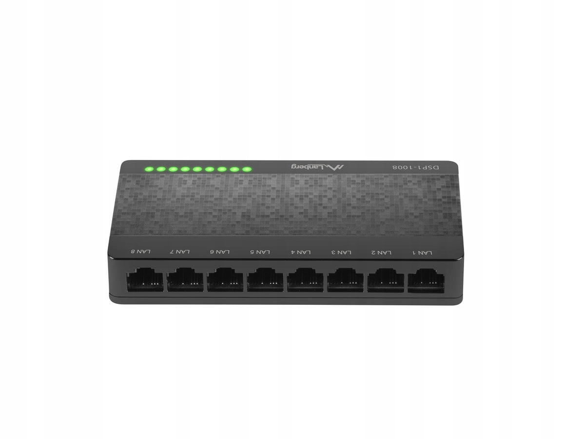 SWITCH LANBERG SWITCH 8-PORT 8X 1GB/S UNMANAGED GIGABIT ETHERNET Manufacturer code DSP1-1008