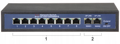 SWITCH POE APTI-POE0802G-120W 8-PORT Manufacturer code APTI-POE0802G-120W
