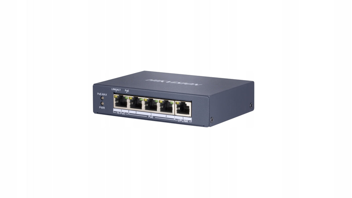 SWITCH POE DS-3E0505HP-E 4-PORT Hikvision