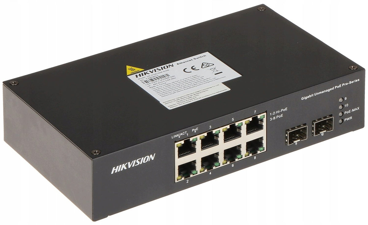 SWITCH POE DS-3T0510HP-E/HS 8-PORT SFP Hikvision