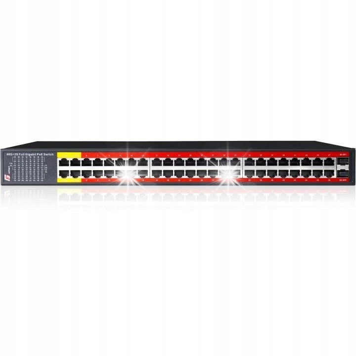 SWITCH POE GETFORT 48GE+2SFP Gigabit 800W