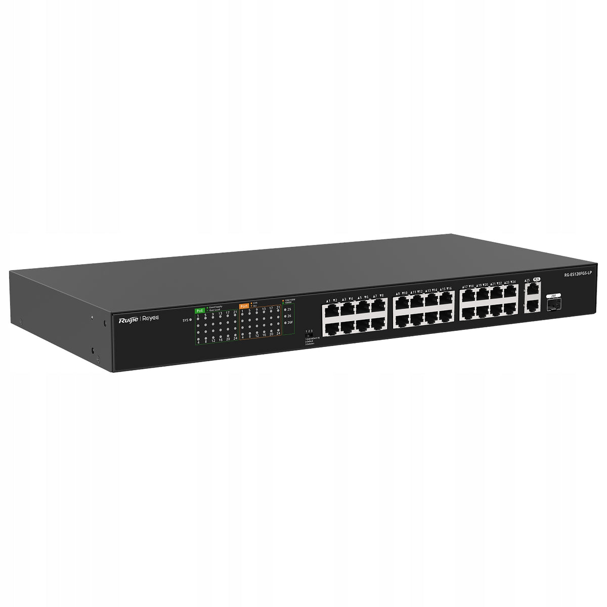SWITCH POE RG-ES126FGS-LP 24-PORT + 2X UPLINK + 1X SFP REYEE