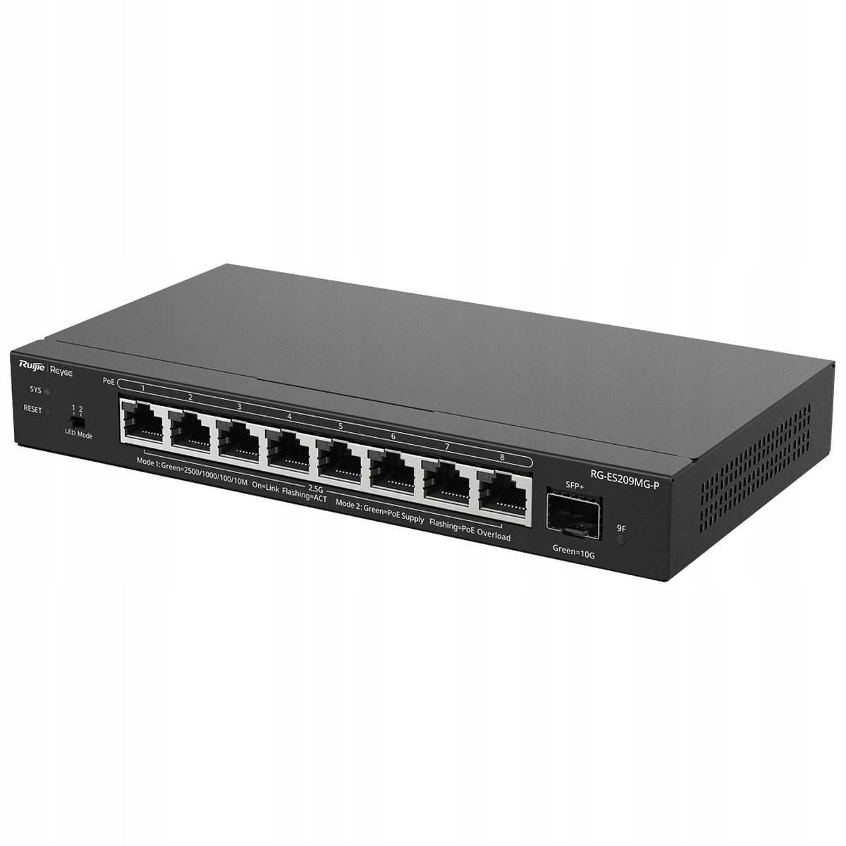 SWITCH POE RG-ES209MG-P 8-PORTOVÝ SFP REYEE
