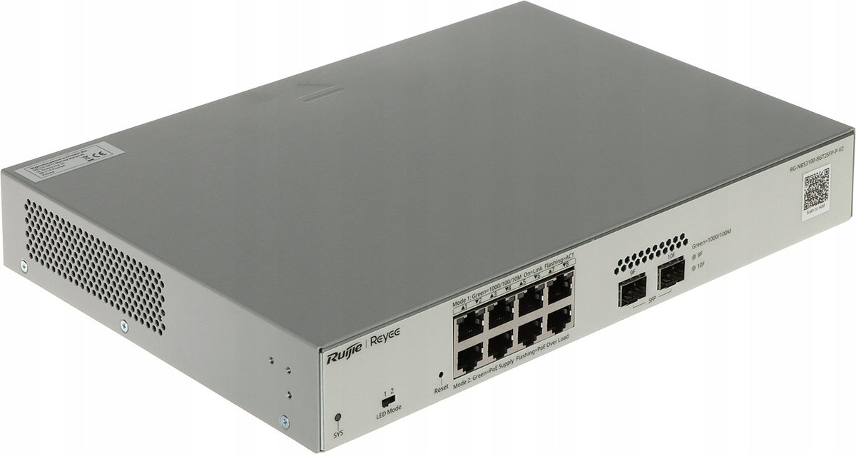 SWITCH POE RG-NBS3100-8GT2SFP-P-V2 8-PORT SFP REYEE