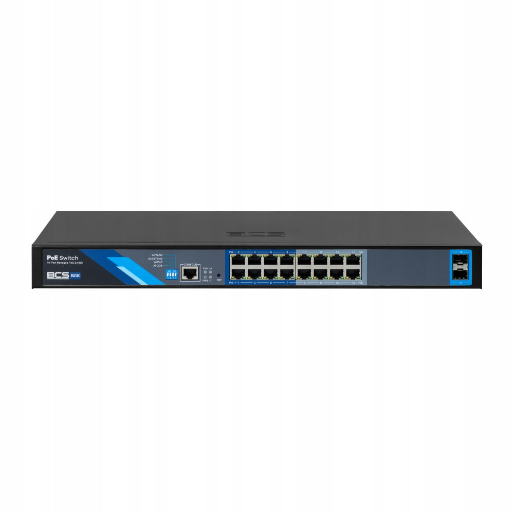 SWITCH PoE BCS -B-SP16G-2SFP-M