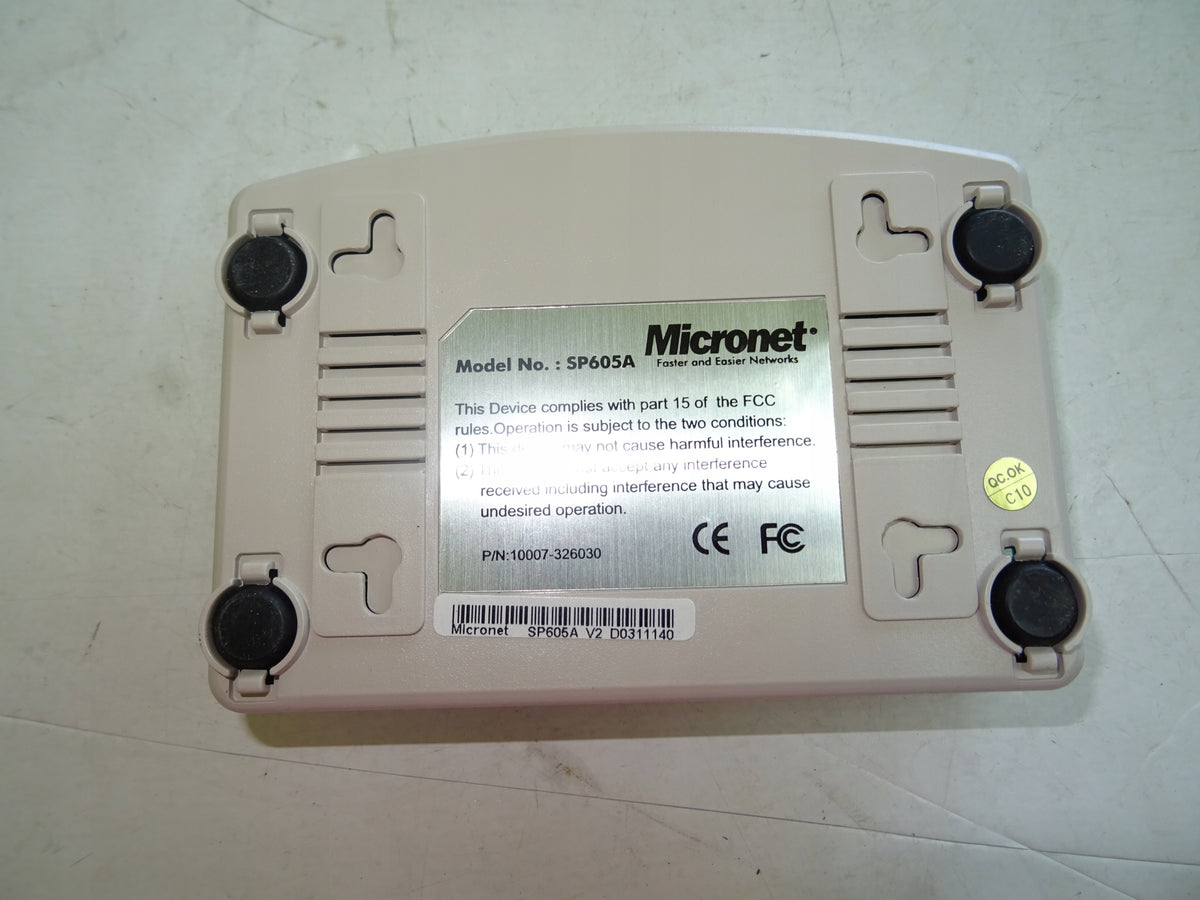 SWITCH ROUTER MICRONET SP605A 6 PORTS Number of ports 6