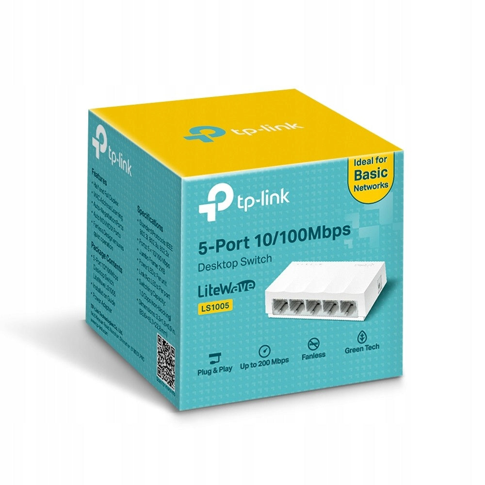 SWITCH TP-LINK LS1005 5 PORTS SWITCH RJ45 Manufacturer TP-Link