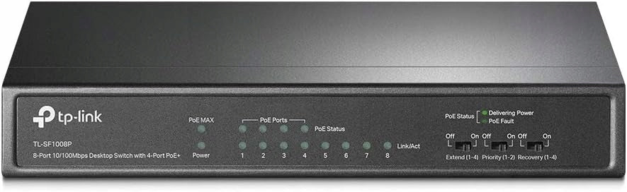 SWITCH TP-LINK TL-SF1008P 8X10/100 4XPOE DESKTOP VER 8.0 DUPLEX Packaging status original