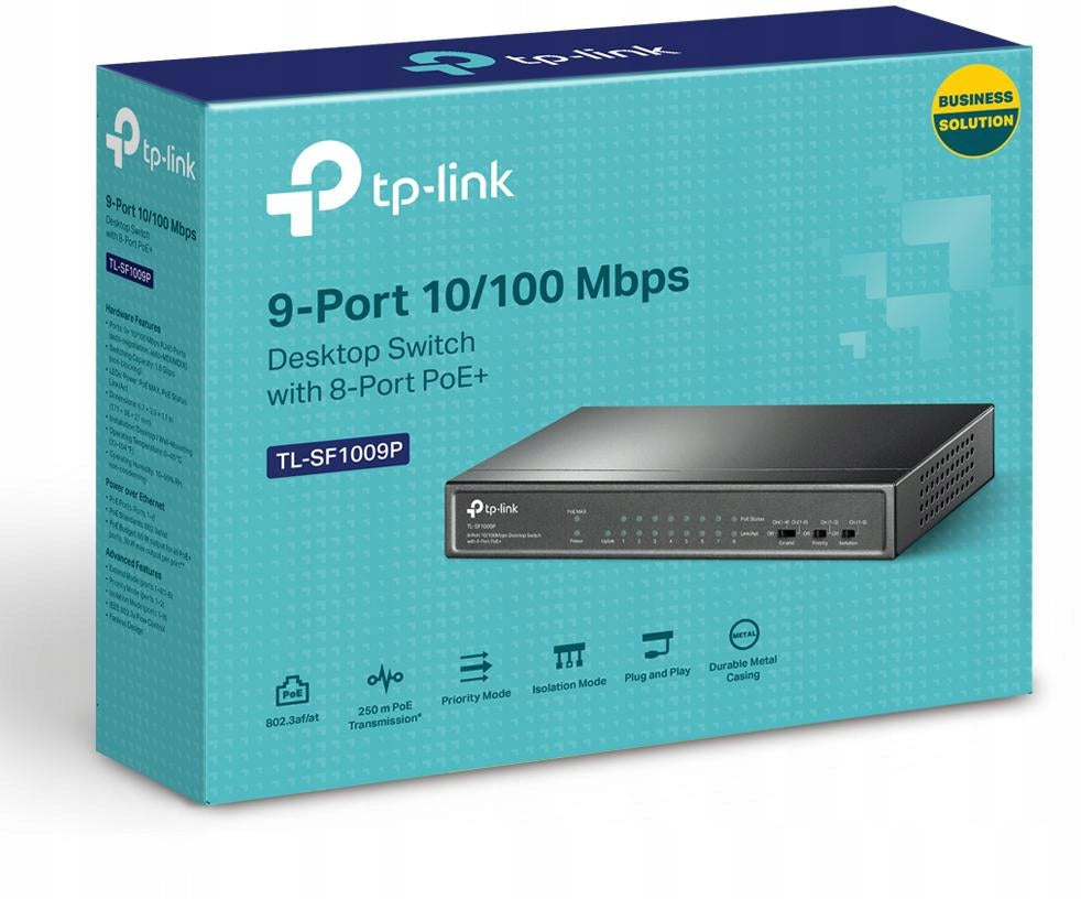 SWITCH TP-LINK TL-SF1009P UNMANAGED Packaging status original