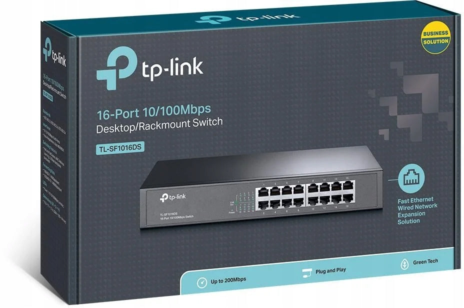 SWITCH TP-LINK TL-SF1016DS RACK 19" 16 PORT Packaging status original