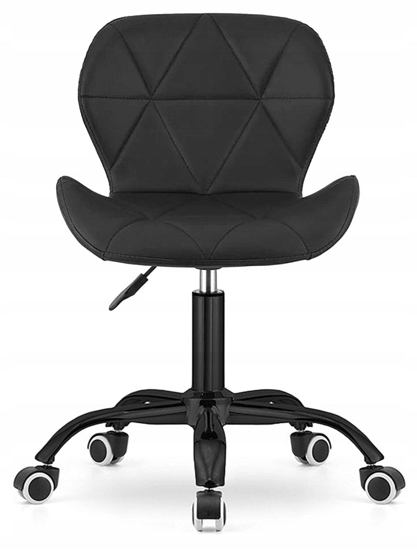 SWIVEL ARMCHAIR LUGANO Black eco-leather Black modern base Manufacturer code VAS3-VASTO-OFFICE-BLACK-PU-SMOKE
