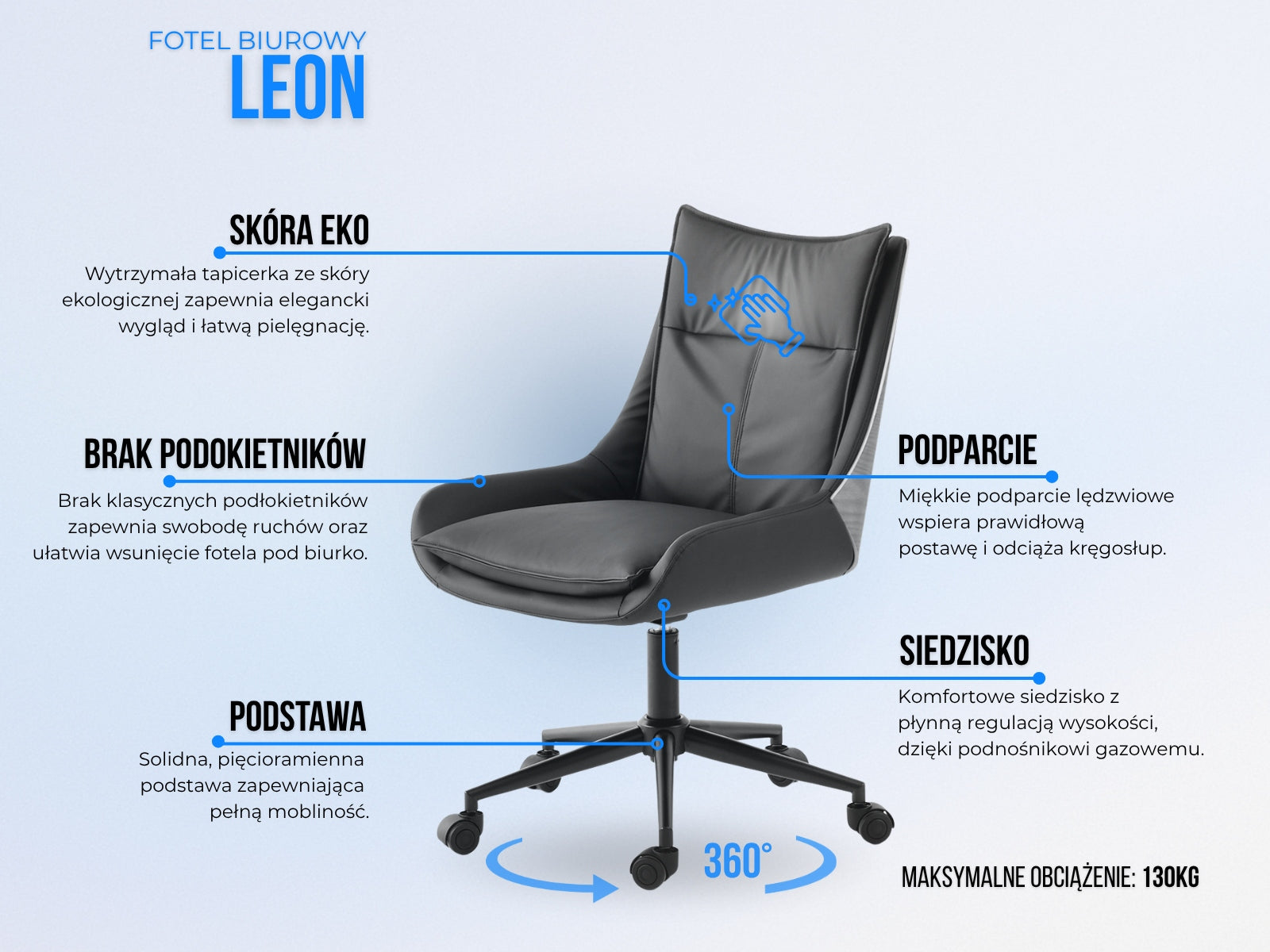 SWIVEL ARMCHAIR MADE OF BENT WOOD OAK AND ECO-LEATHER CREAM LEON BASE CHROME Packaging status original