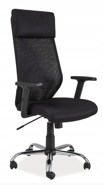 SWIVEL ARMCHAIR with high backrest Q-211 Q211 BLACK SIGNAL