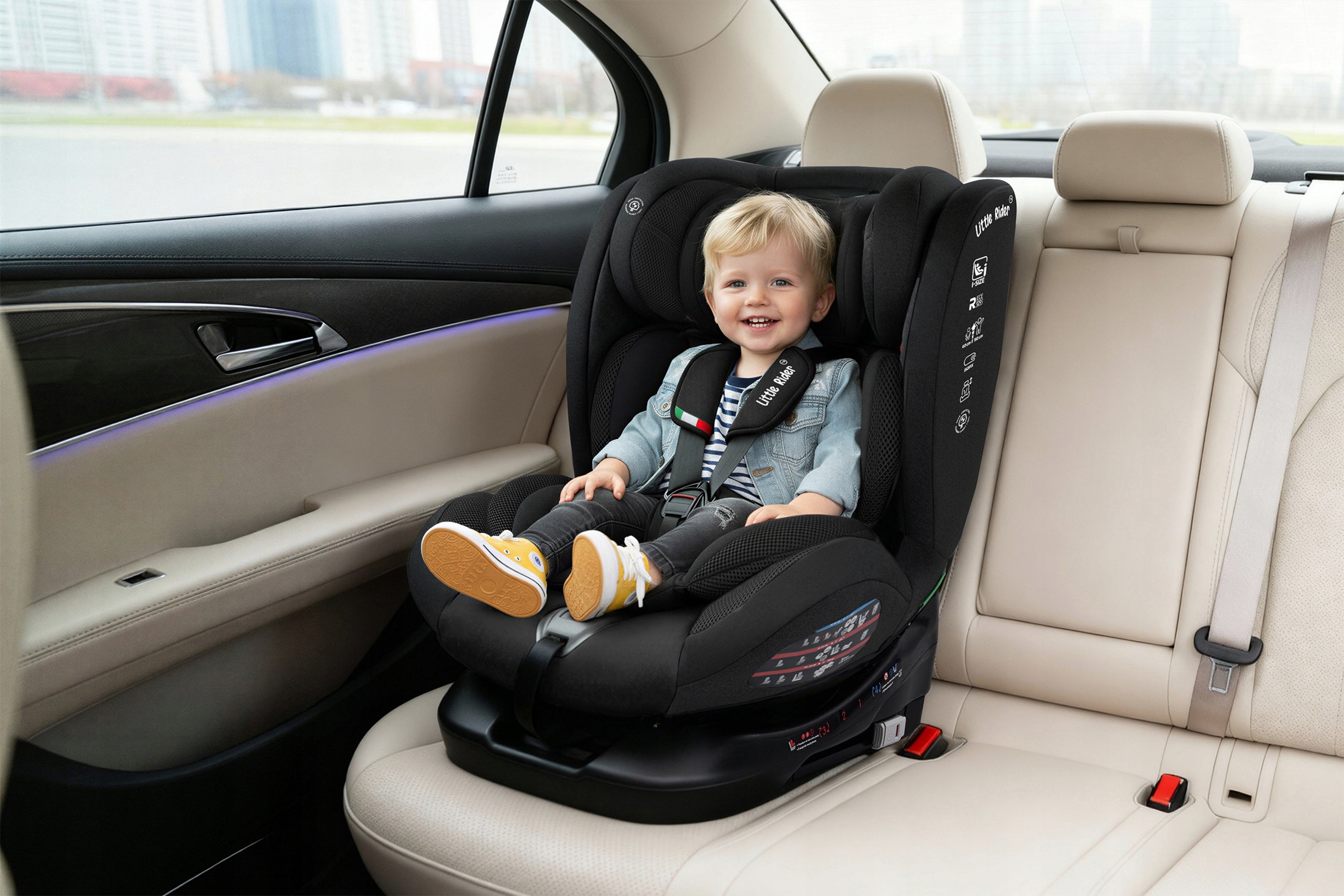SWIVEL CAR SEAT 360° i-Size 40-150 CM R129 ISOFIX ORGANIZER Manufacturer code 5905226007183