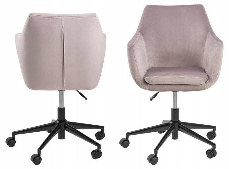 SWIVEL CHAIR Actona Nora Pink for Cabinet on Wheels Velour 120 kg Medical device no