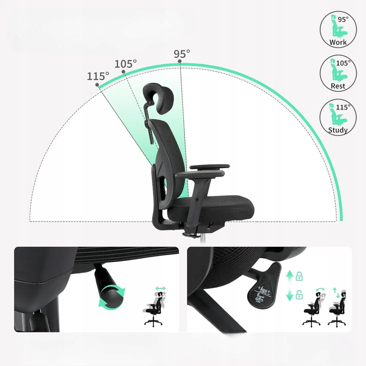 SWIVEL CHAIR FLEXISPOT ERGONOMIC COMPUTER BUIR CHAIR PRO Packaging status original