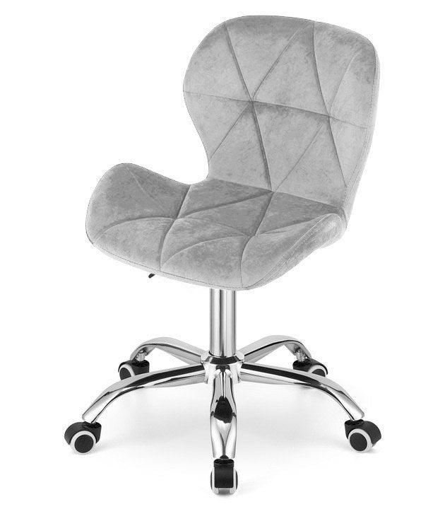 SWIVEL CHAIR FOR KITCHEN LIVING ROOM DESK ADJUSTABLE VELOUR GREY EAN (GTIN) 5907385600755