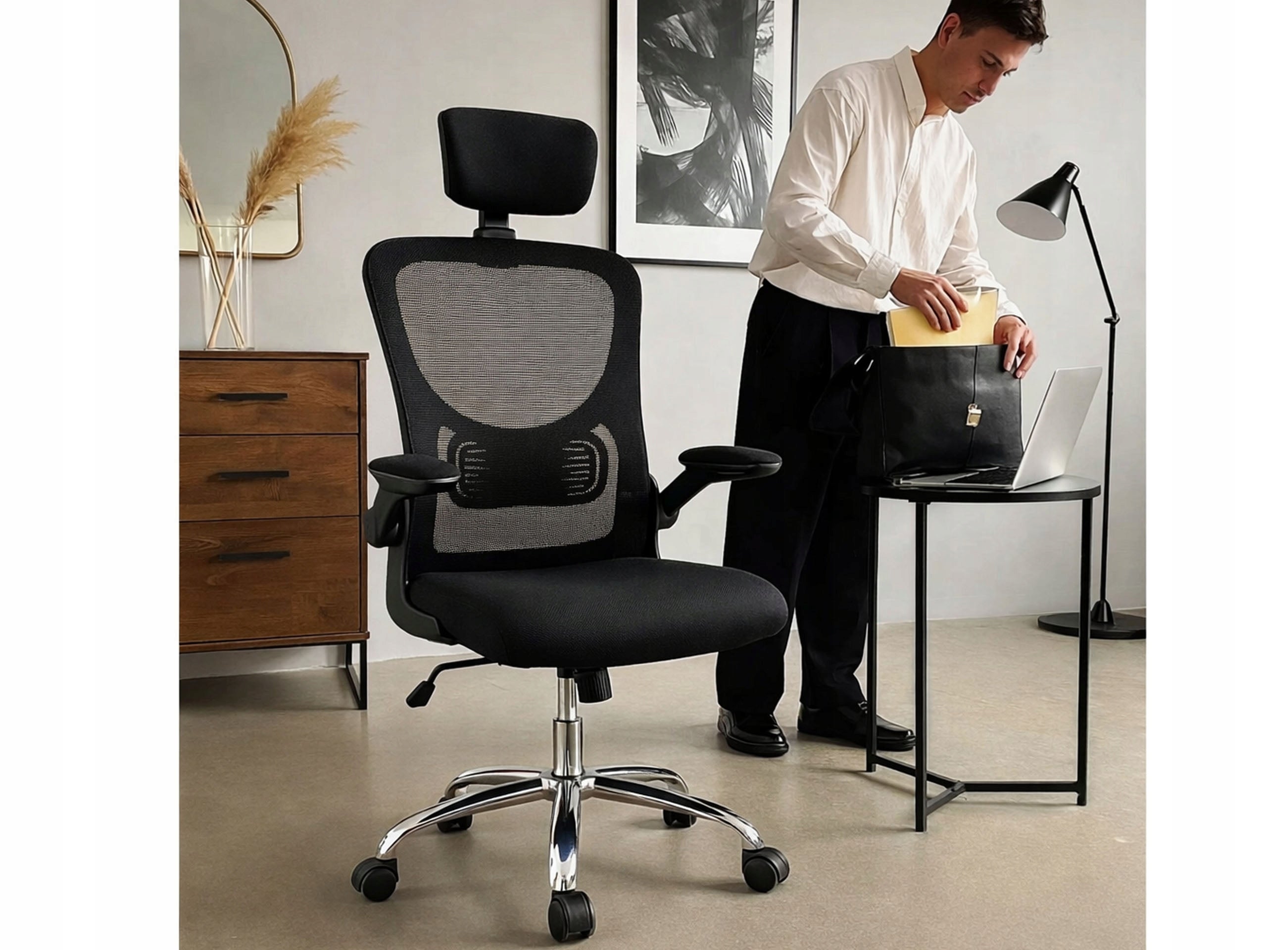 SWIVEL CHAIR GAMING CHAIR FOR OFFICE HEADREST MESH VENTILATION MESH Brand Cleo Art