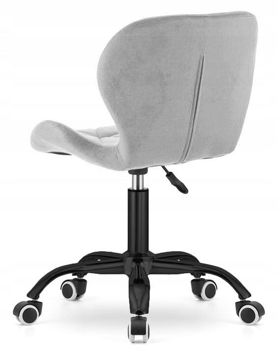 SWIVEL CHAIR GREY VELOUR BLACK METAL LEGS FOR STUDENT DESK TAOLETS Manufacturer code VAS3-VASTO-OFFICE-VELVET-GREY-SMOKE