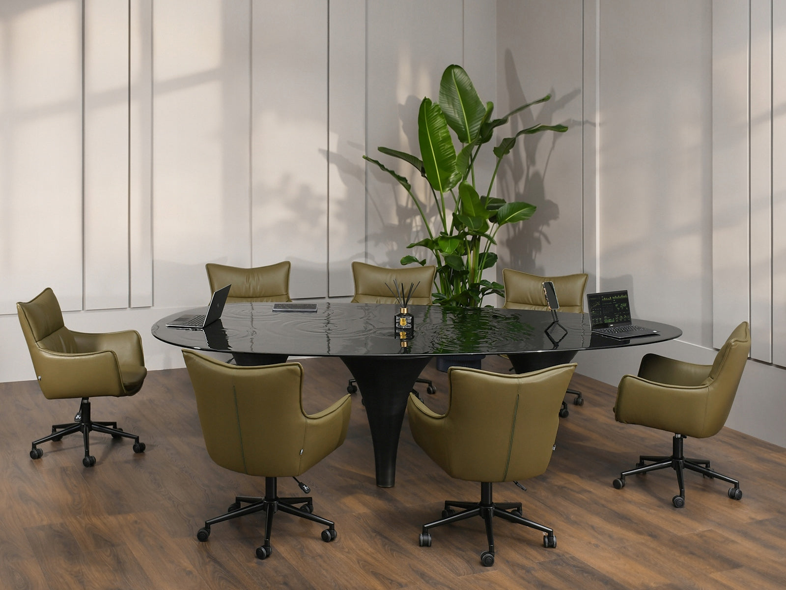 SWIVEL CHAIR HEIGHT ADJUSTMENT FOR MILORA OFFICE OLIVE ECO LEG BLACK Manufacturer code 5907698646501