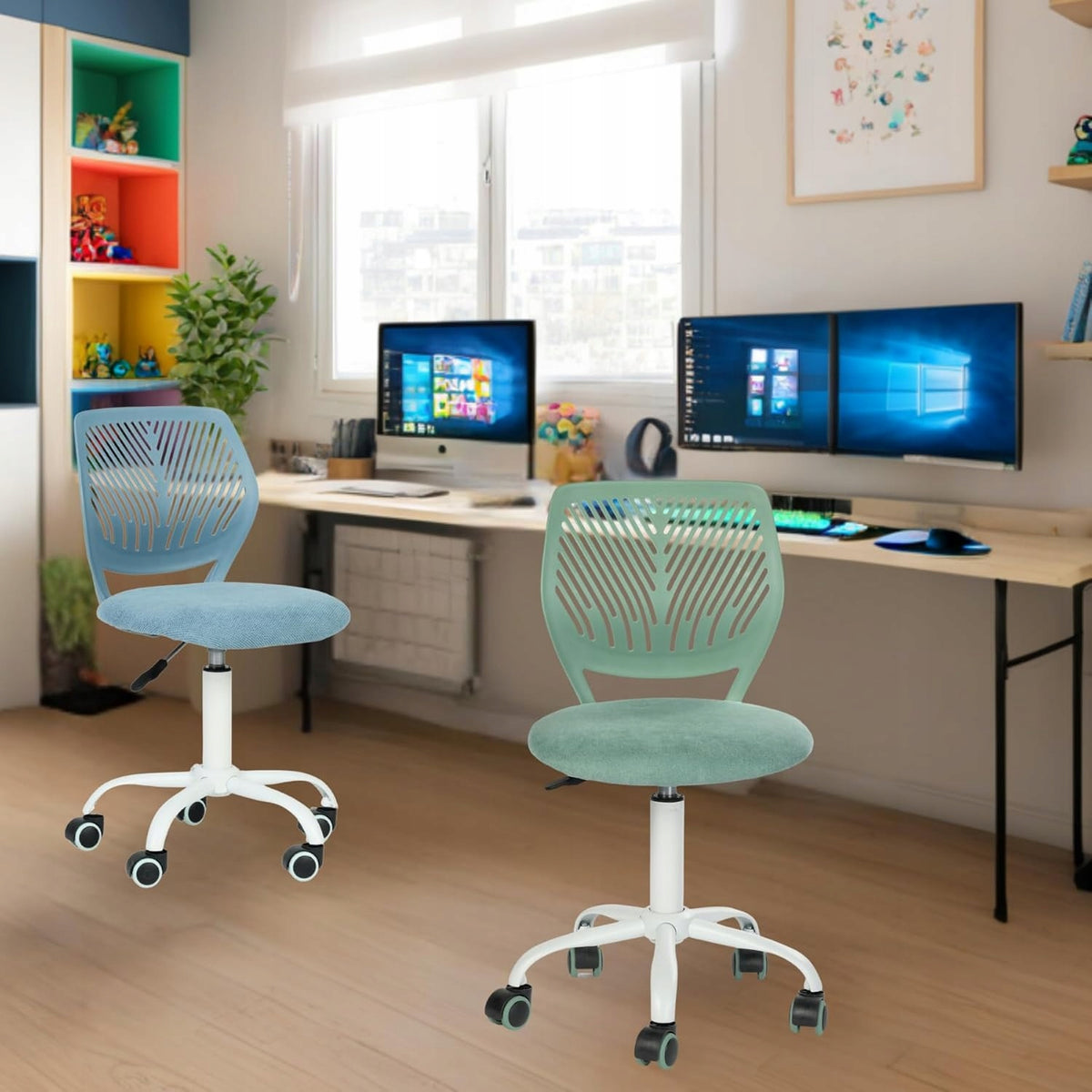 SWIVEL CHAIR HOME OFFICE CHAIR SIMPLE ADJUSTABLE HEIGHT ELEGANT Furniture depth 38 cm
