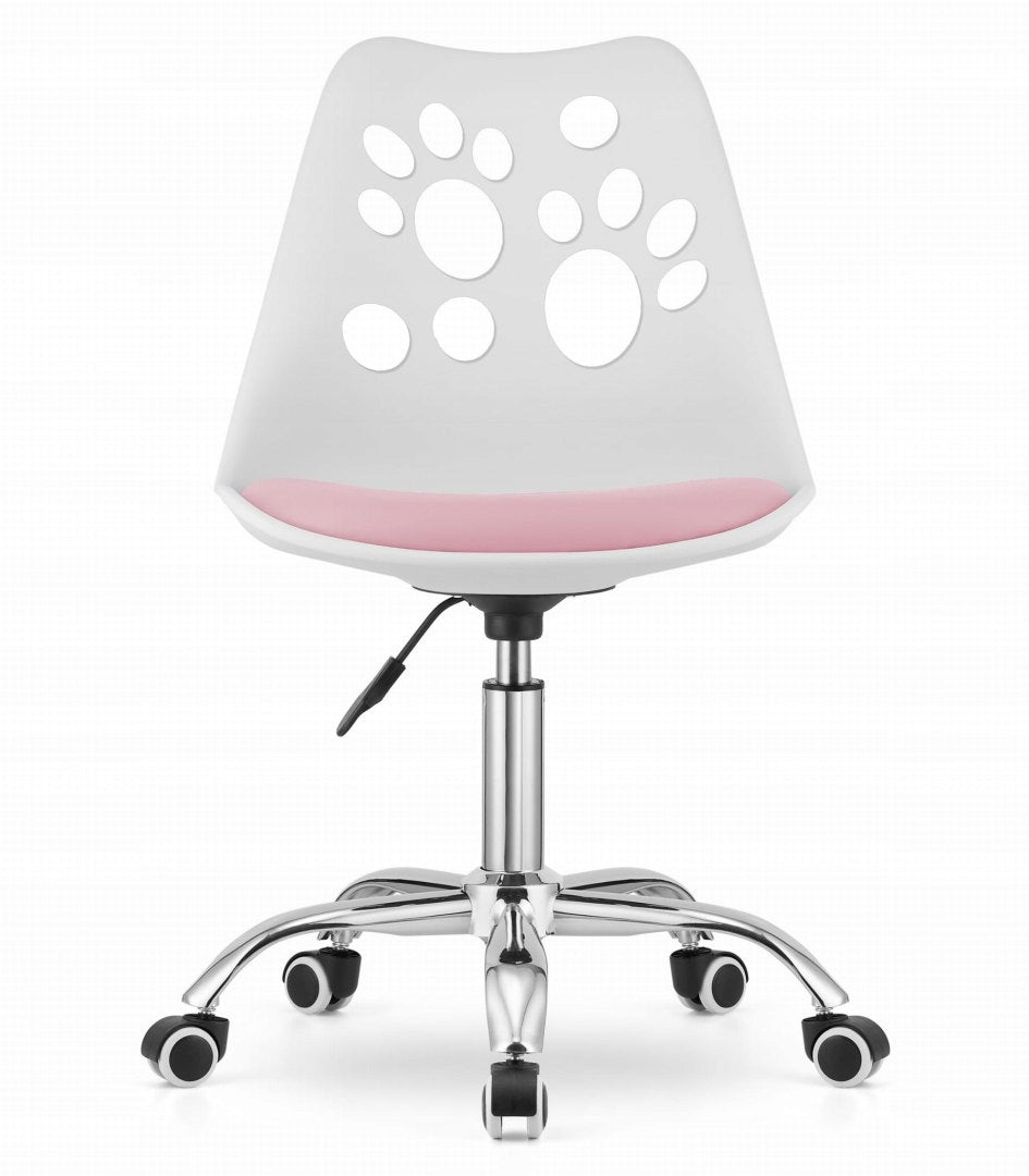 SWIVEL CHAIR MODULUS, UPHOLSTERED, FAUX LEATHER, FOR LIVING ROOM, WHITE AND PINK Packaging status original