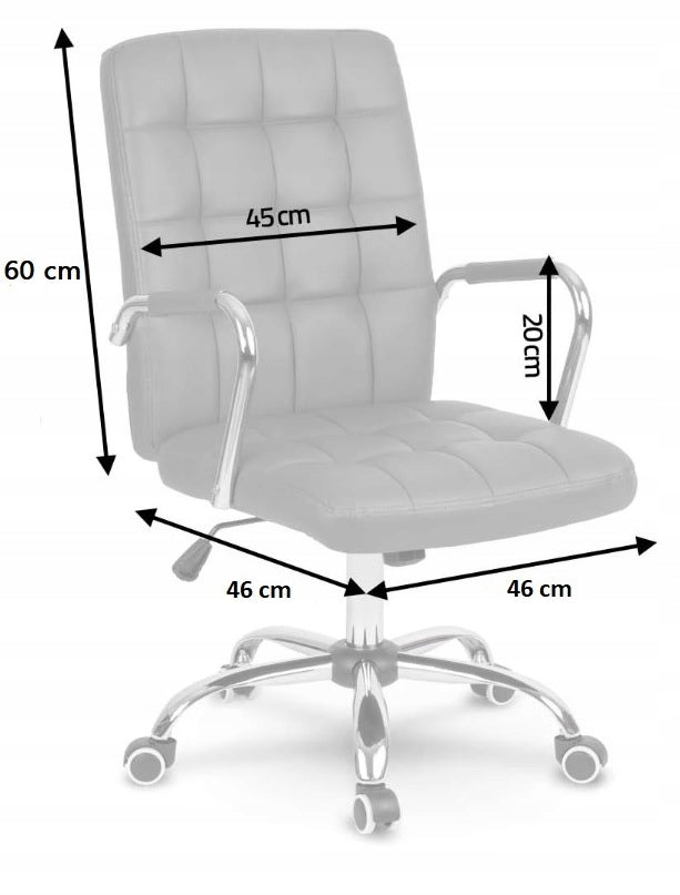 SWIVEL CHAIR OFFICE CHAIR MODERN PROFESSIONAL CHROME Brand Gordon