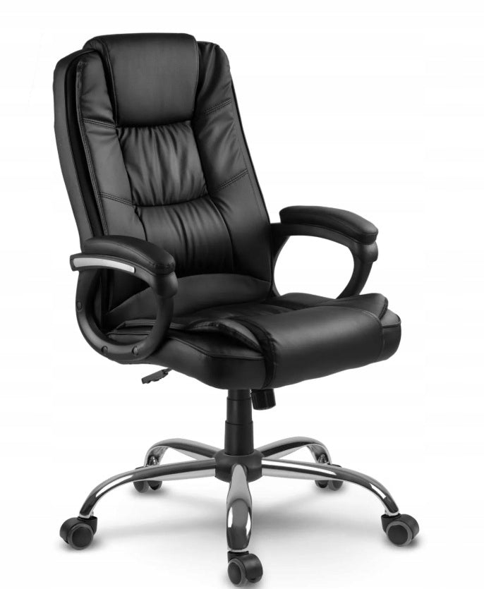 SWIVEL CHAIR OFFICE CHAIR SENTO BLACK FAUX LEATHER Packaging status original