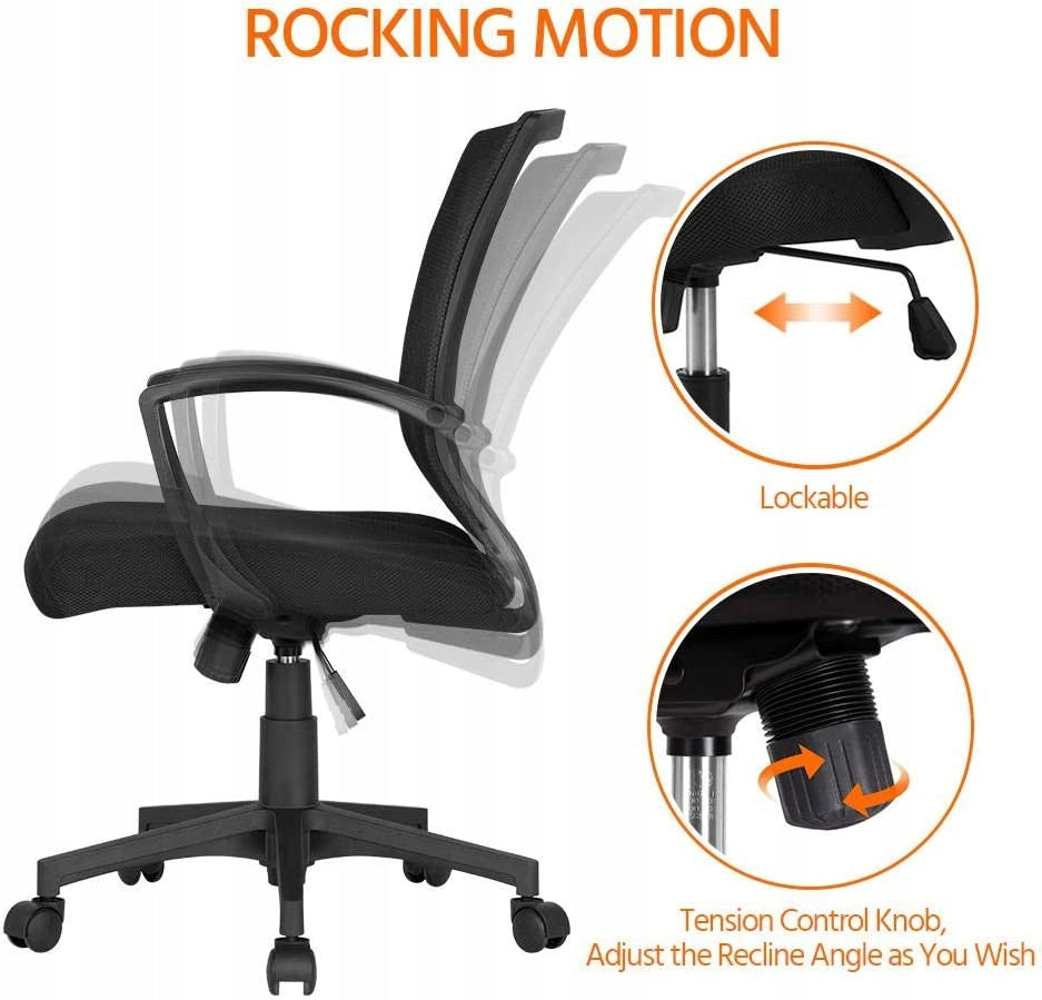 SWIVEL CHAIR OFFICE CHAIR VENTILATED BLACK YAHEETECH CRADLE FUNCTION EAN (GTIN) 4059852383614