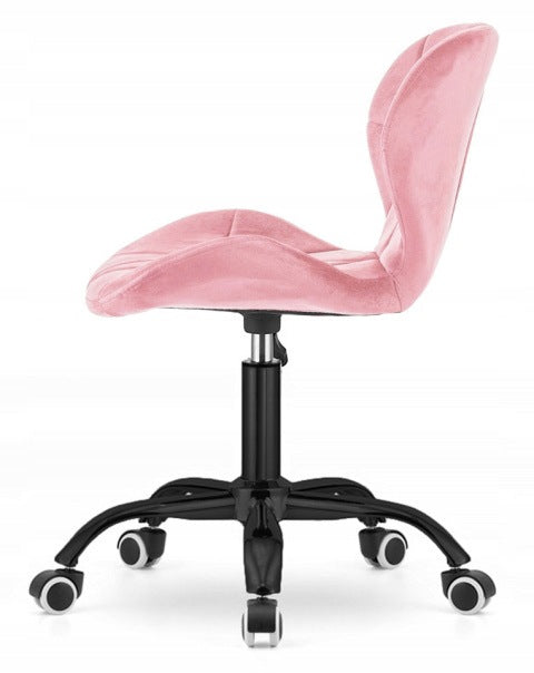 SWIVEL CHAIR PINK ADJUSTABLE VELOUR FOR DESK DRESSING TABLE LUGANO Brand Szchara