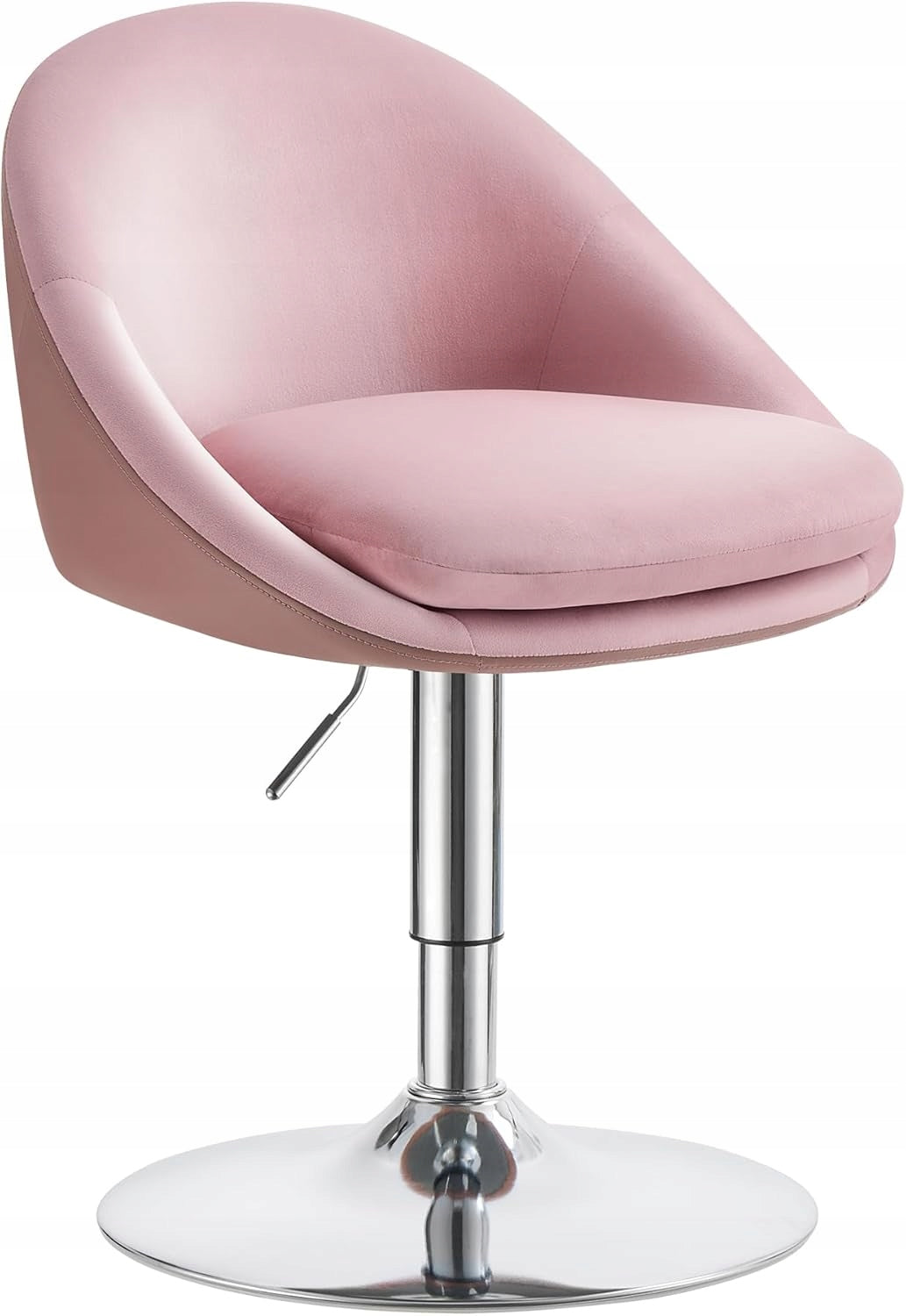 SWIVEL CHAIR PINK VELVET ADJUSTABLE