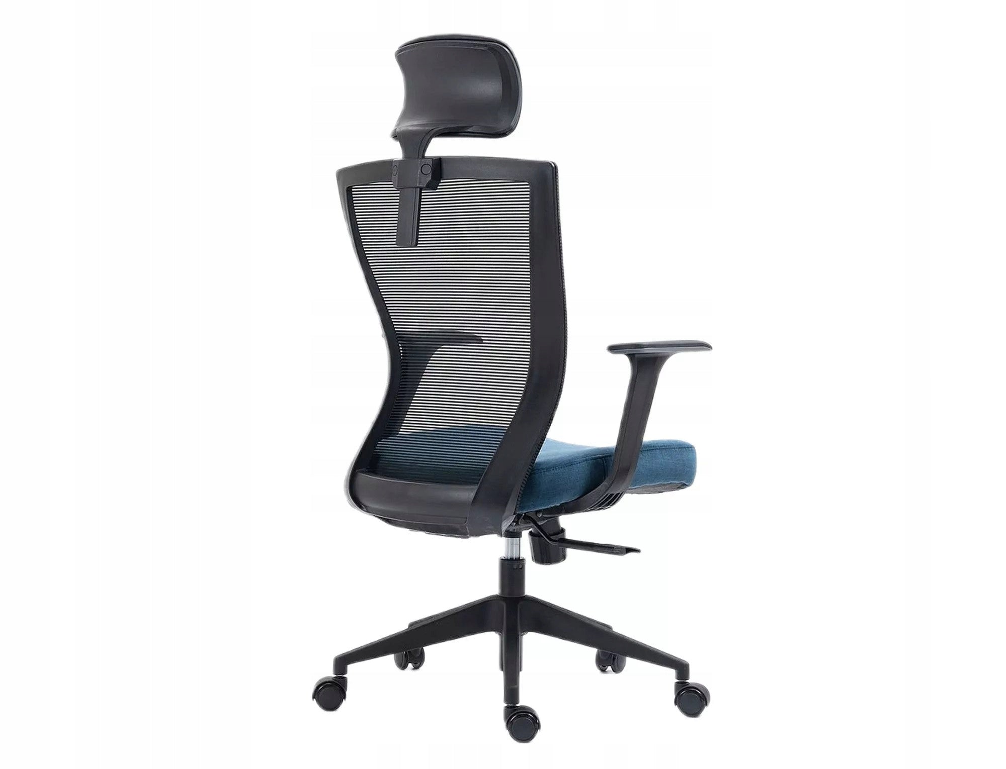 SWIVEL CHAIR Q-328H BLACK/BLUE Furniture depth 48 cm