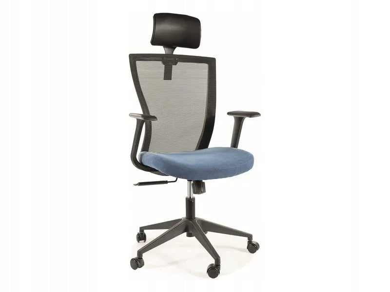 SWIVEL CHAIR Q-328H BLACK/BLUE