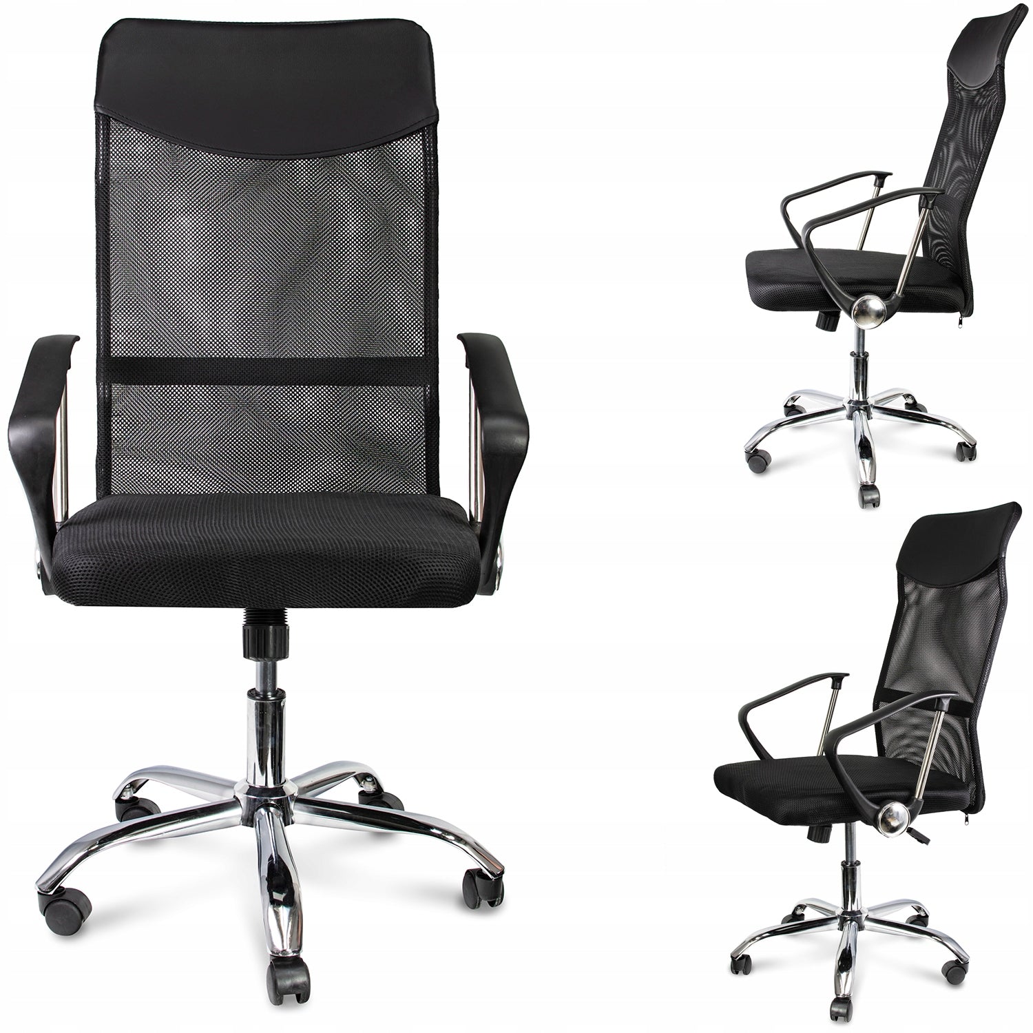 SWIVEL CHAIR SMART BLACK OFFICE CHAIR FOR DESK WORK SUPER HIT! Packaging status original