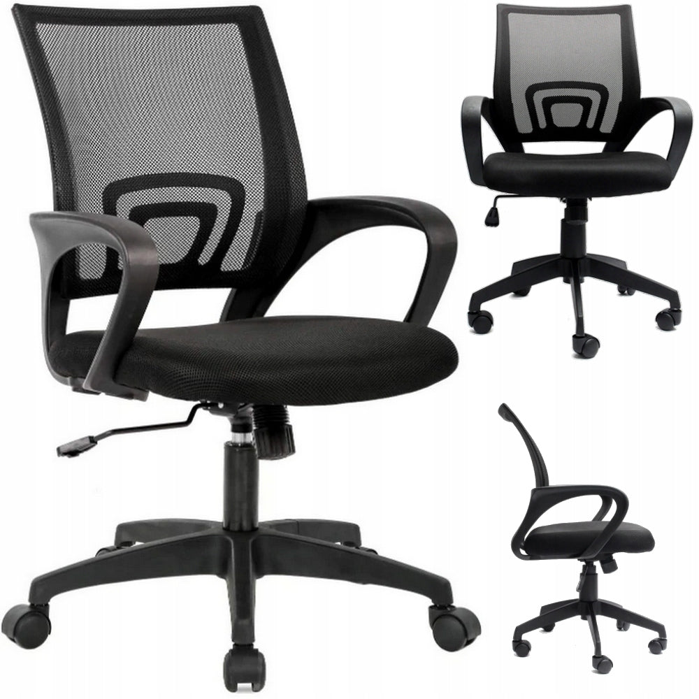 SWIVEL CHAIR SMART BLACK OFFICE DESK CHAIR CM-332966 ADJUSTABLE