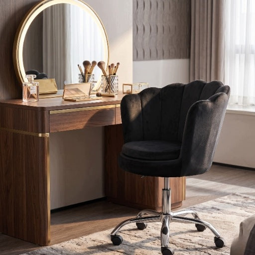 SWIVEL CHAIR VELOUR OFFICE CHAIR FOR DESK DRESSING TABLE ADJUSTABLE Packaging status original