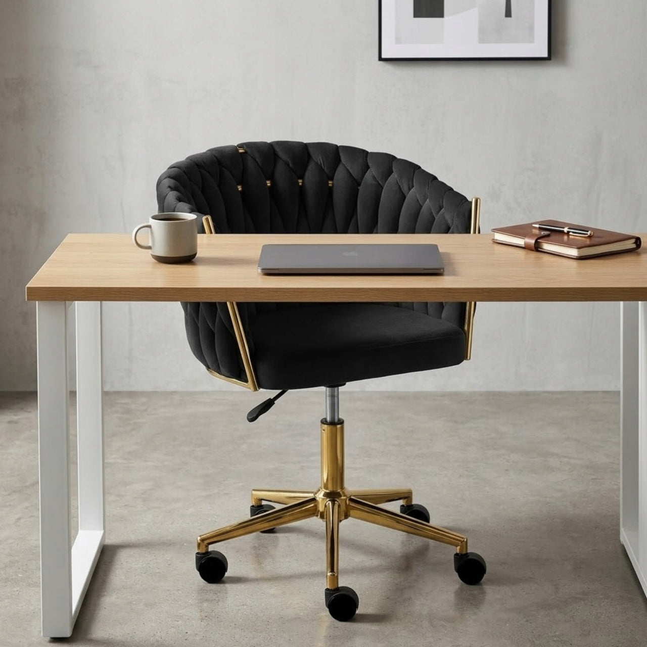 SWIVEL CHAIR VELOUR OFFICE CHAIR FOR DESK DRESSING TABLE ADJUSTABLE Packaging status original