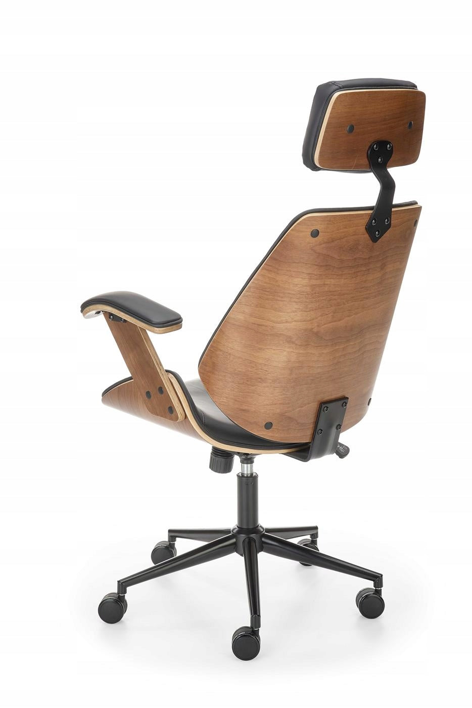 SWIVEL CHAIR WALNUT BLACK IGNAZIO Brand Halmar