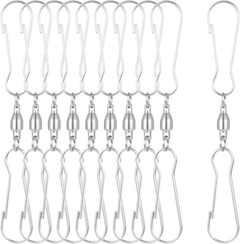 SWIVEL CLIPS FOR SPIRAL PENDANTS WITH STEEL HOOKS 10 PCS METAL Brand no brand