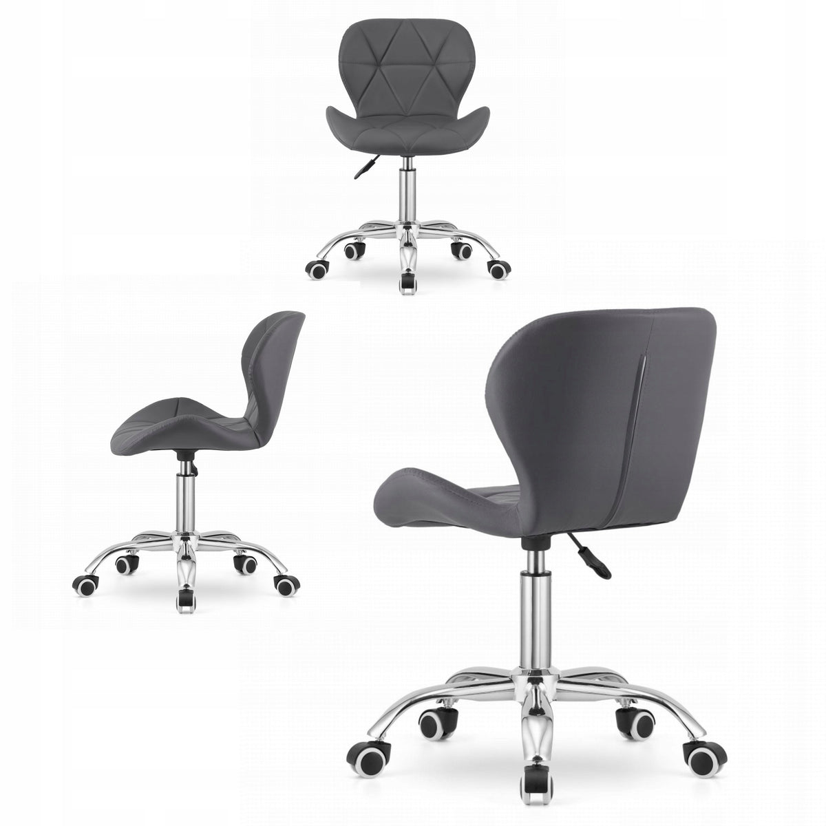 SWIVEL Chair Upholstered Office Desk Chair GREY LOFT Packaging status original