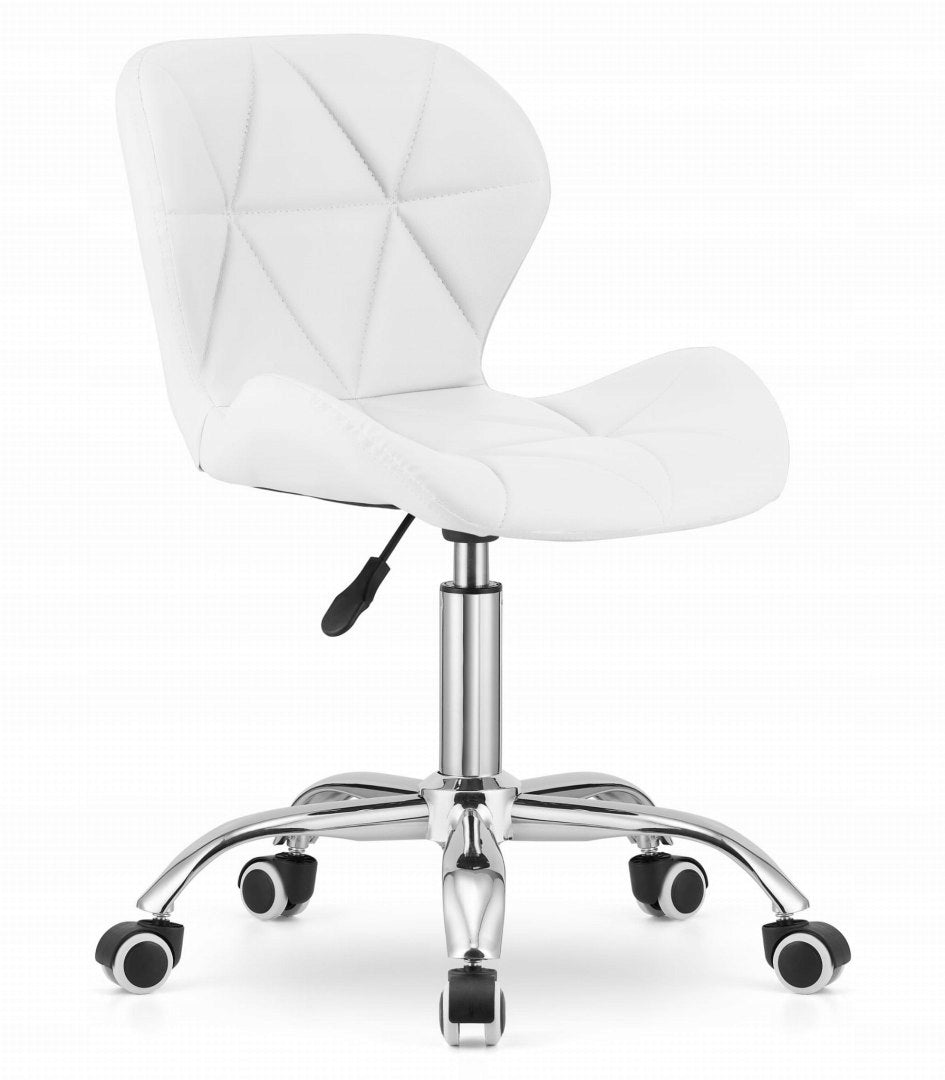 SWIVEL Chair Upholstered Office Desk Chair WHITE LOFT Manufacturer code KRZESŁO OBROTOWE Biurowe REGULOWANE EKOSKÓRA