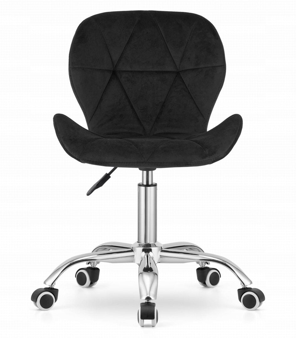 SWIVEL Chair Upholstered Velour Office Desk Chair BLACK LOFT Manufacturer code KRZESŁO OBROTOWE Biurowe REGULOWANE WELUROWE