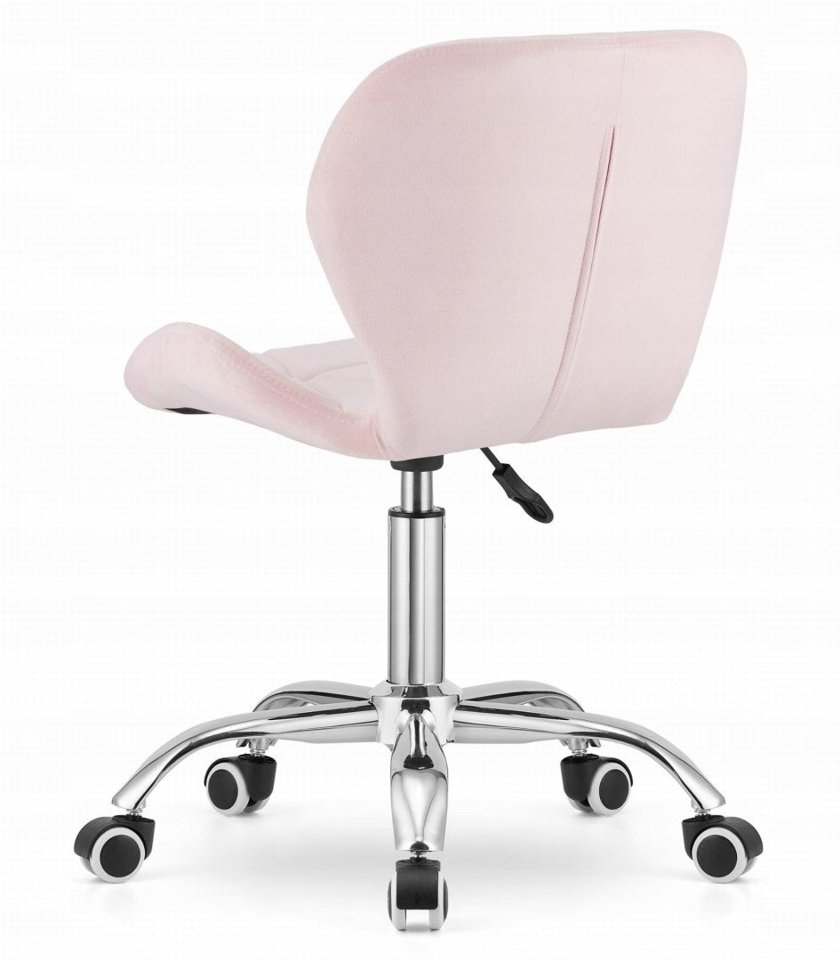 SWIVEL Chair Upholstered Velour Office Desk Chair PINK LOFT Brand no brand